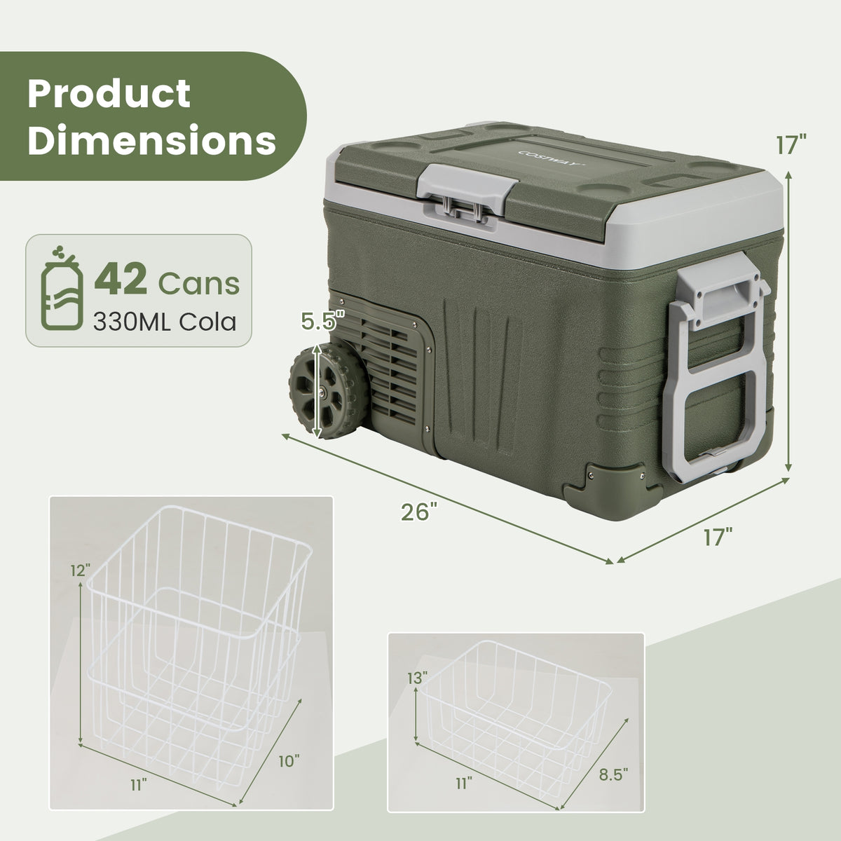 12 Volt Car Refrigerator, Portable Car Fridge, Adjustable Range, 35L Coolers at Gallery Canada