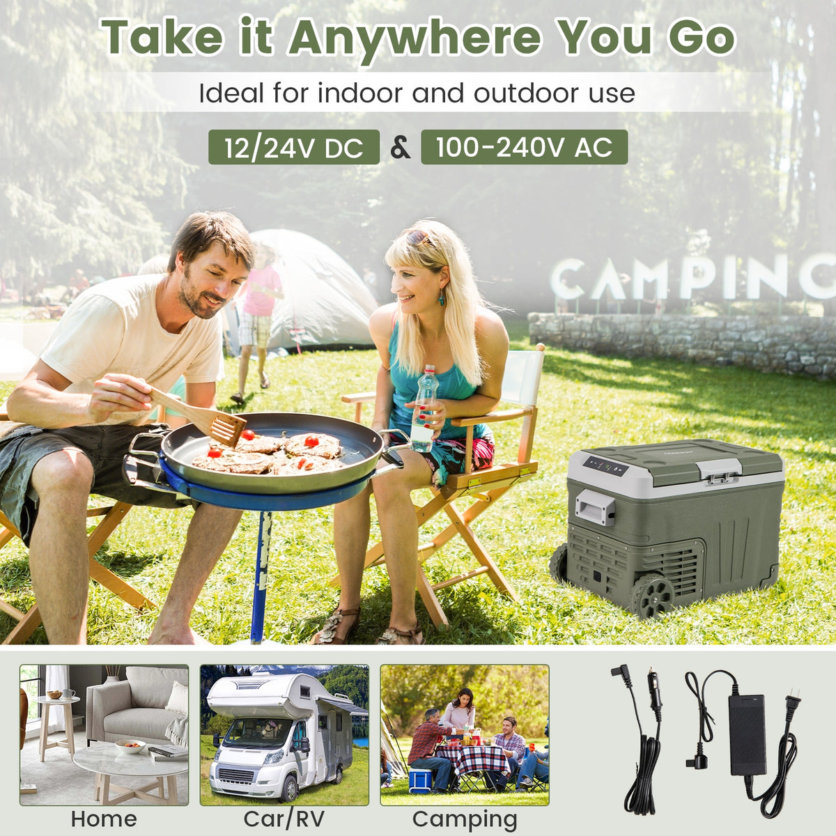 12 Volt Car Refrigerator, Portable Car Fridge, Adjustable Range, 35L Coolers at Gallery Canada