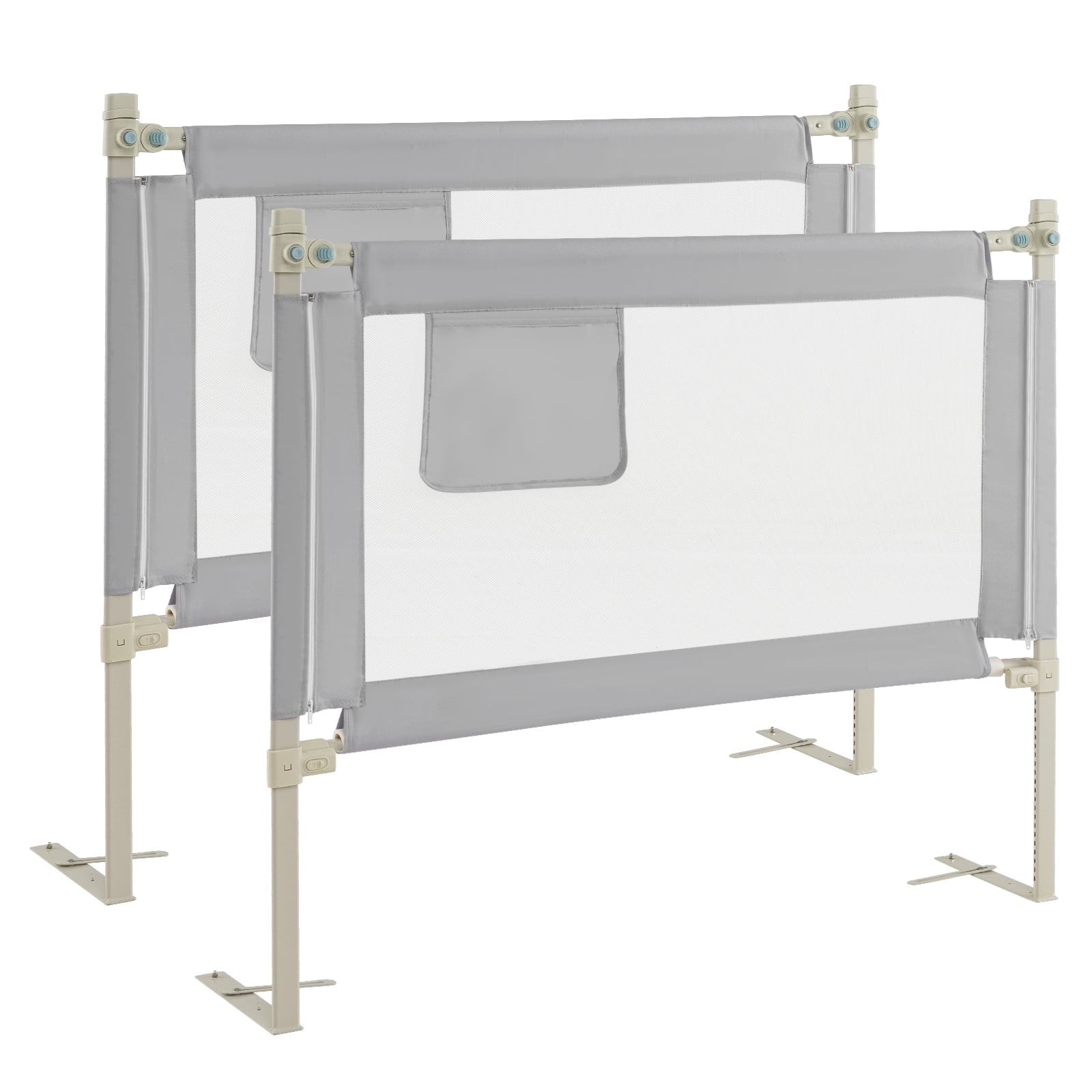 Toddler Bedrail With Side Pocket, 24 Adjustable Heights, Gray Bed Rails at Gallery Canada