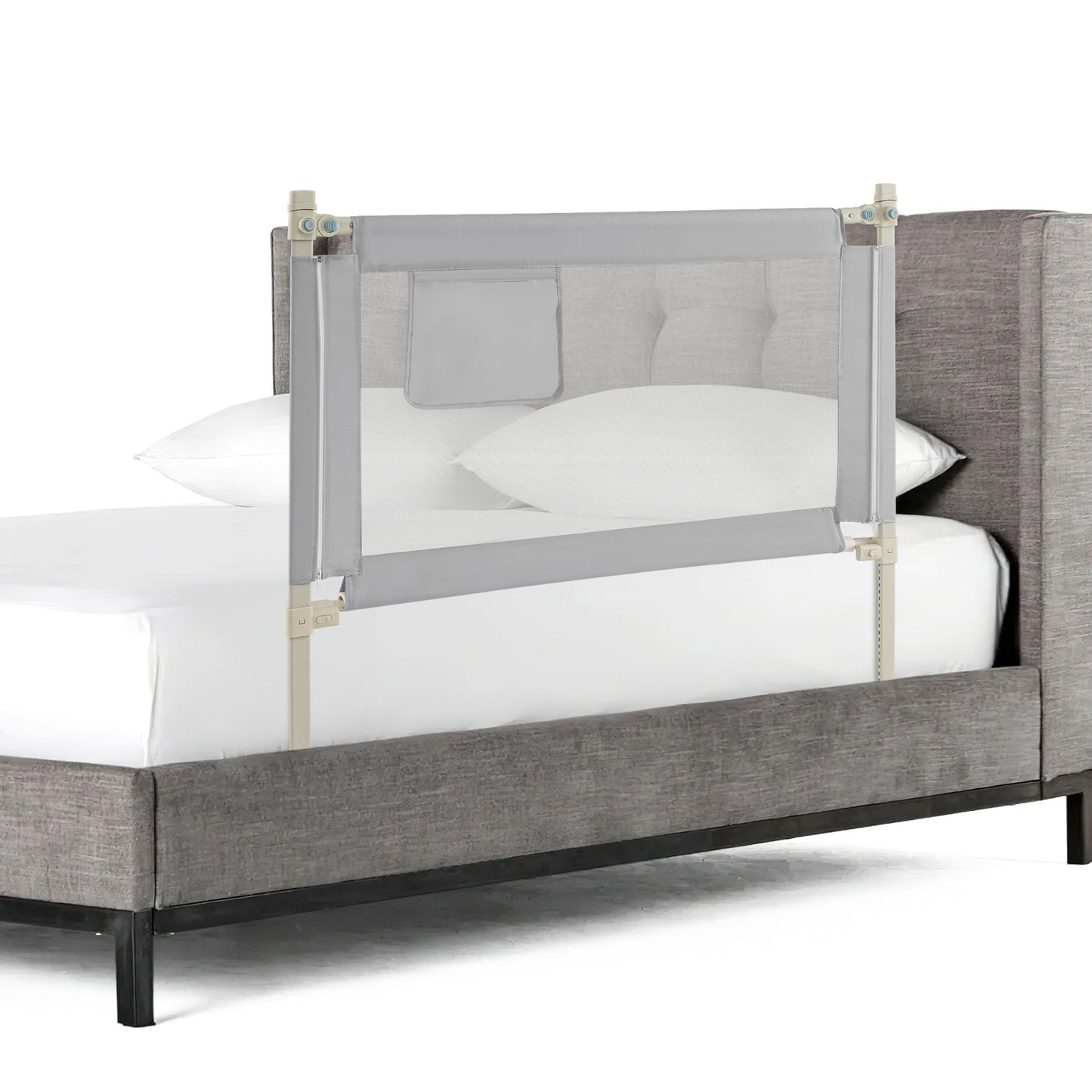 Toddler Bedrail With Side Pocket, 24 Adjustable Heights, Gray Bed Rails at Gallery Canada
