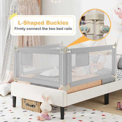 Toddler Bedrail With Side Pocket, 24 Adjustable Heights, Gray Bed Rails at Gallery Canada