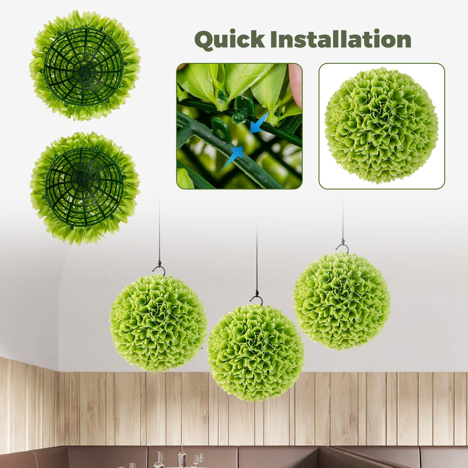 Artificial Plant Topiary Balls, Faux Boxwood, Green Faux Plants at Gallery Canada