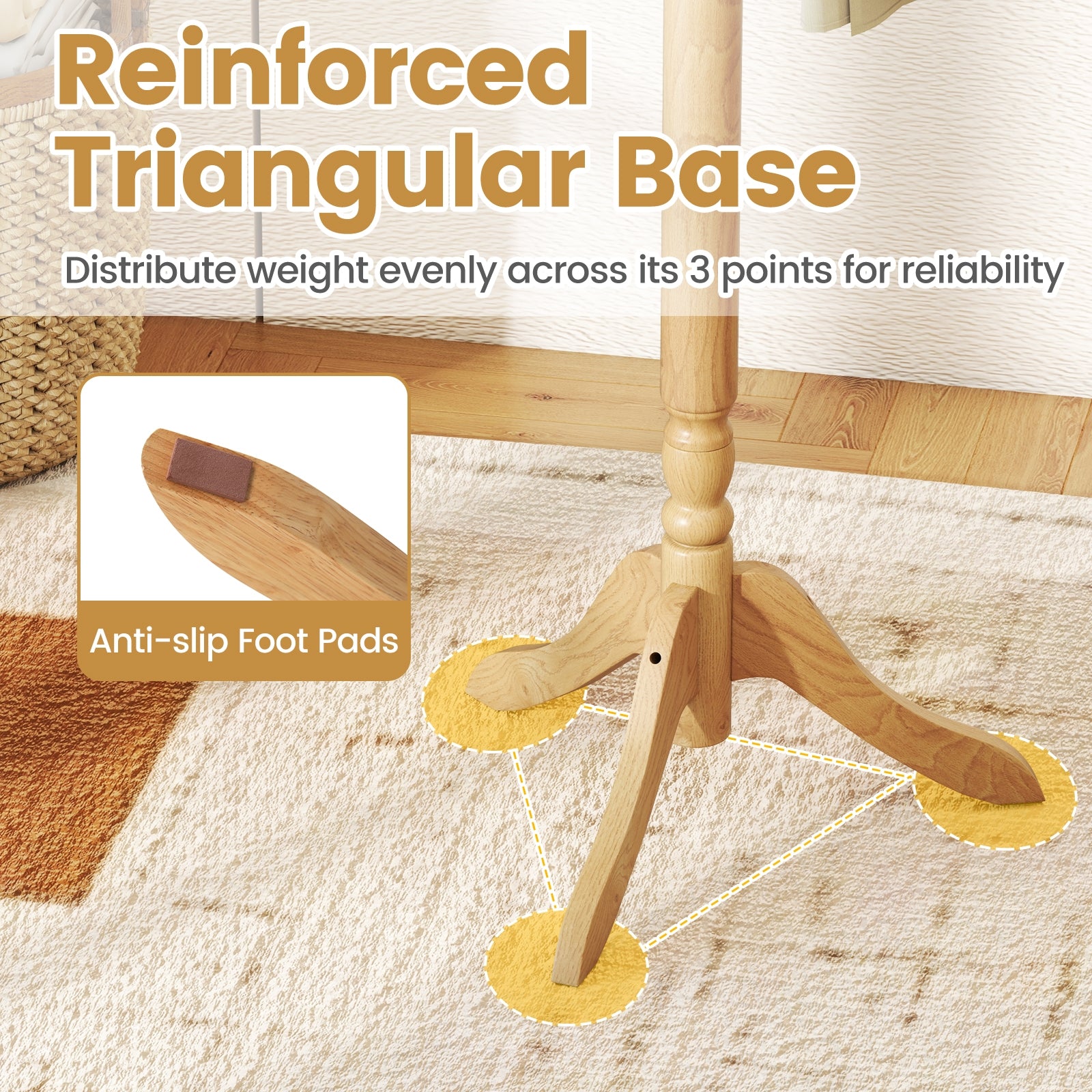 Solid Wood Hall Tree, 11 Hooks, 3 Height Options, Natural Coat Racks & Hall Trees at Gallery Canada