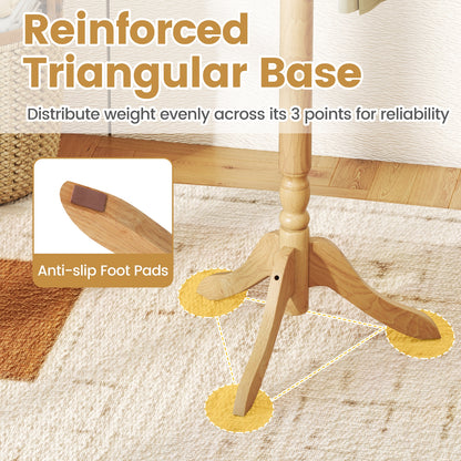 Solid Wood Hall Tree, 11 Hooks, 3 Height Options, Natural Coat Racks & Hall Trees at Gallery Canada