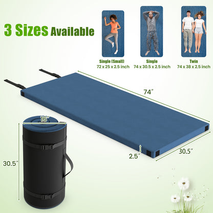 Foldable Camping Mattress, High Density Foam Cushion, Anti-Slip Bottom, Navy Air Mattresses & Sleeping Bags at Gallery Canada
