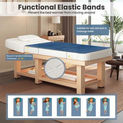 Electric Heated Mattress Pad, 5 Heating Levels, Blue Bedroom at Gallery Canada