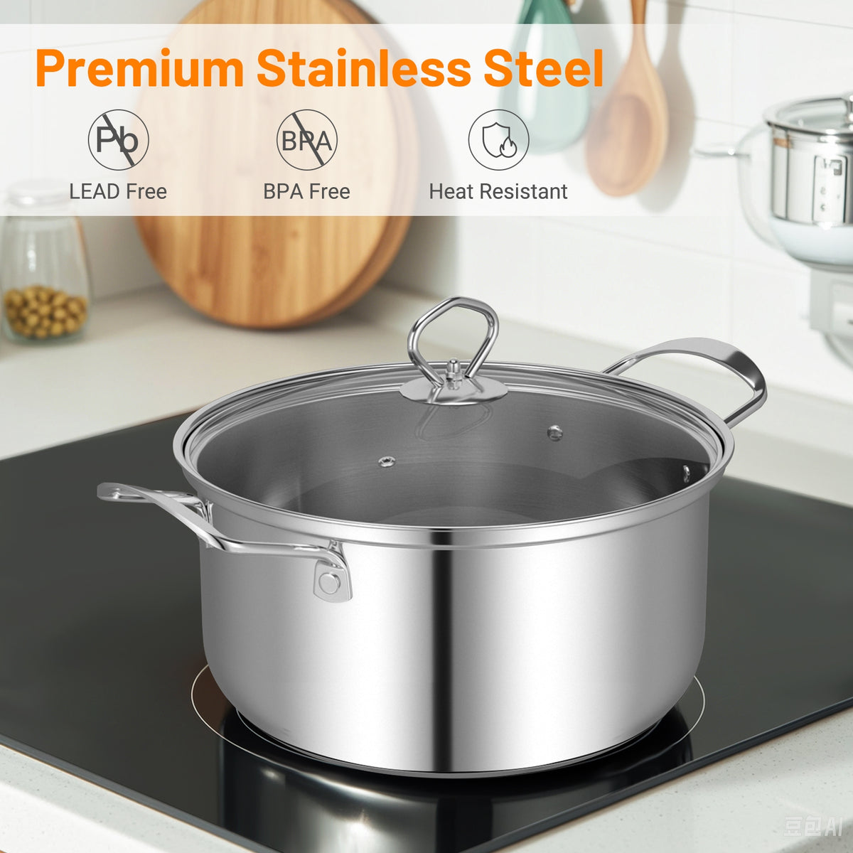 12 Piece Pots And Pans Set, Tempered Glass Lids, Silver Cookware & Bakeware at Gallery Canada