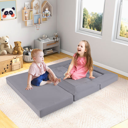 9-Piece Climb And Crawl Foam Playset, Gray Baby Gyms & Playmats at Gallery Canada