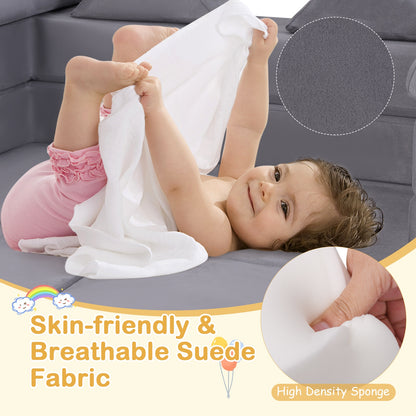 9-Piece Climb And Crawl Foam Playset, Gray Baby Gyms & Playmats at Gallery Canada
