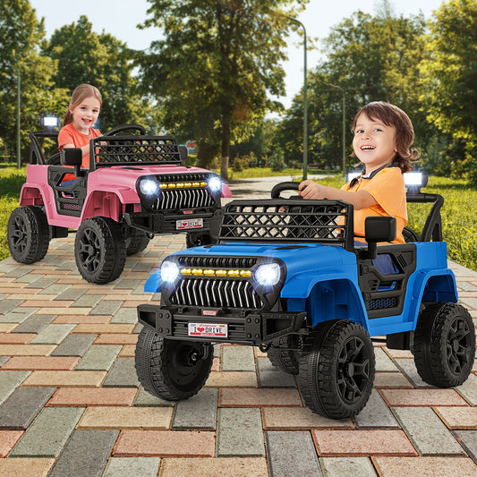 12V Kids Ride On Truck, With Remote And Music, Pink Powered Ride On Toys Pink at Gallery Canada