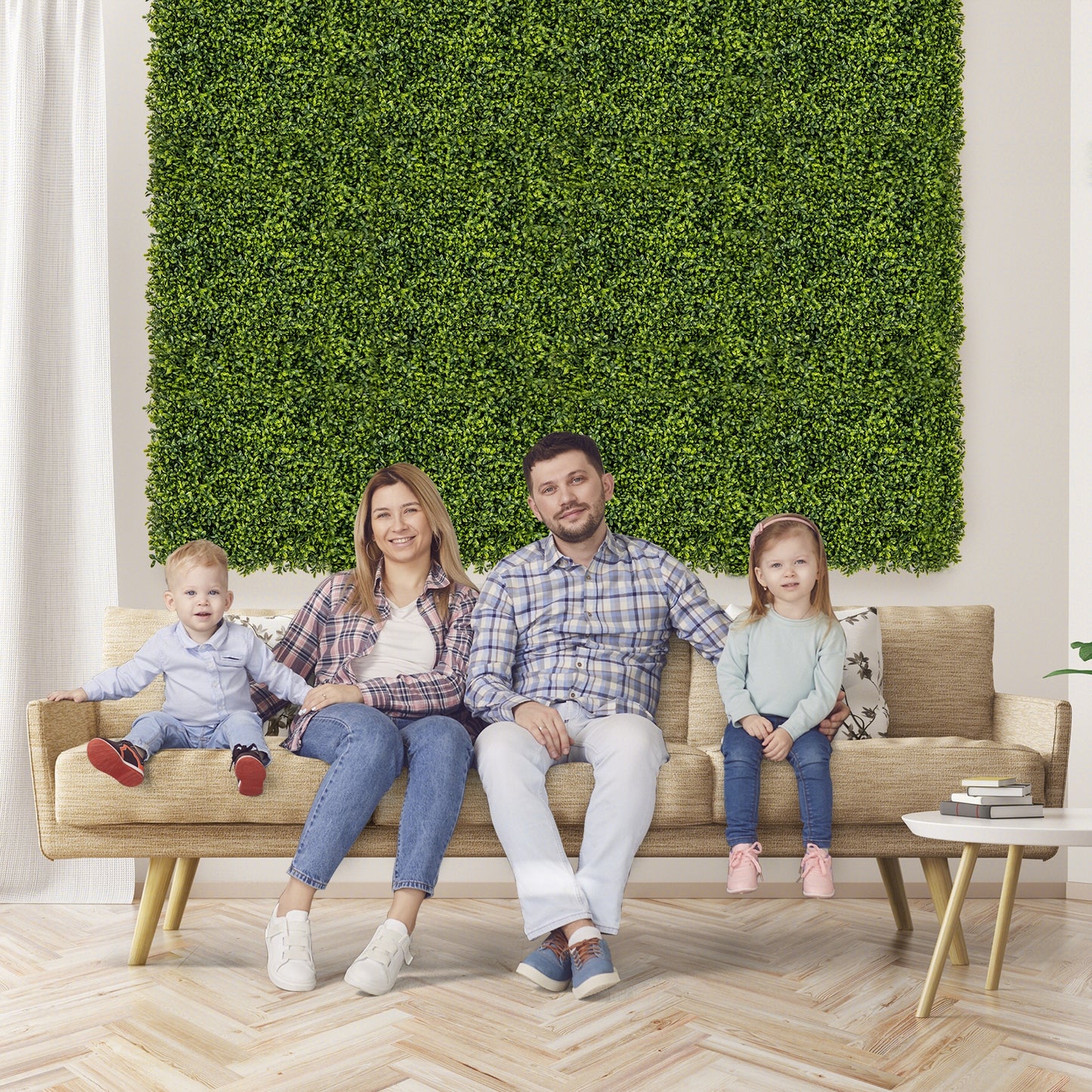 12 Pcs 20 Inch x 20 Inch Artificial Hedge Boxwood Panel, Green Decorative Fencing & Flooring at Gallery Canada