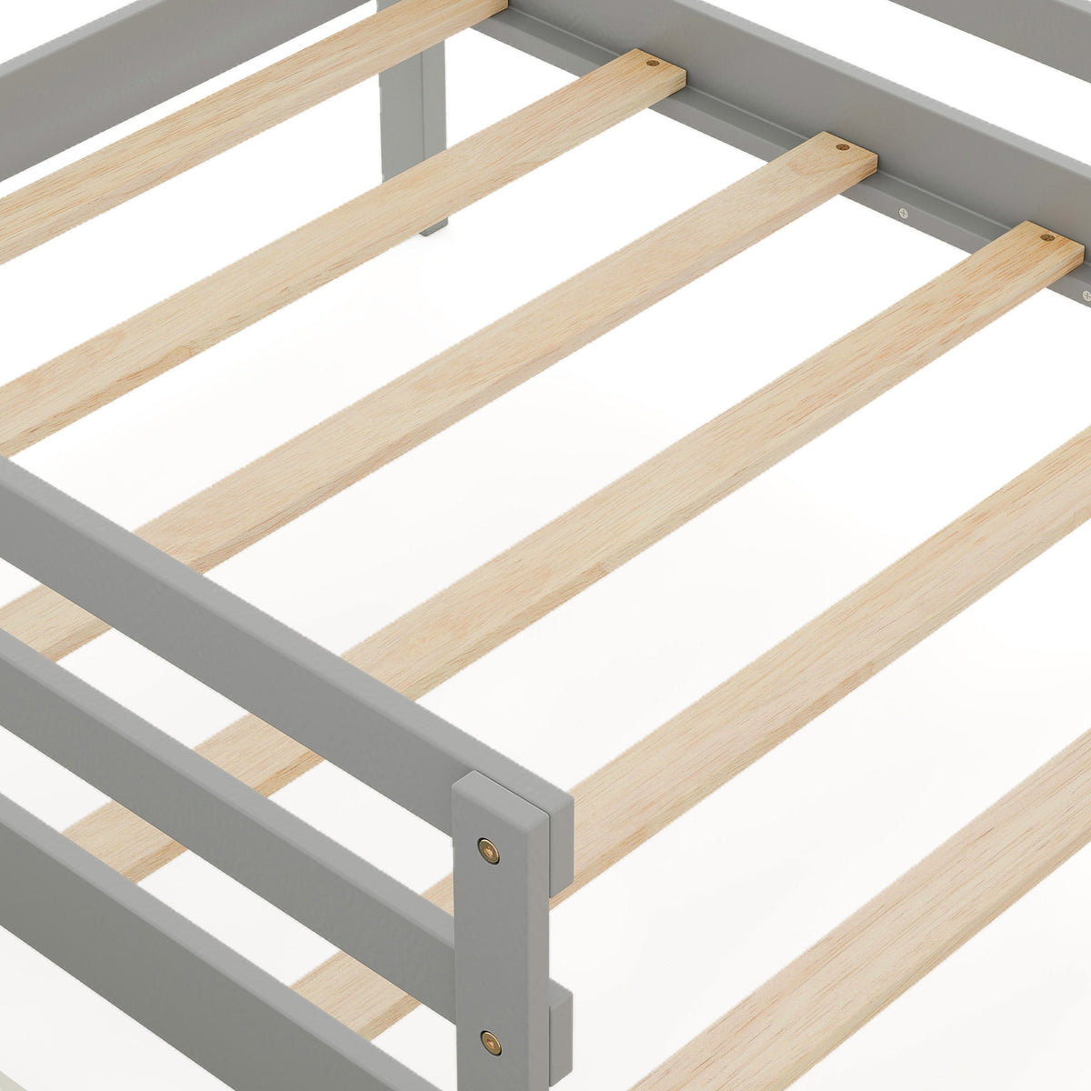 Twin Size Kids Bed With 2 Drawers, Solid Wood, Blackboard, Gray Toddler Beds at Gallery Canada