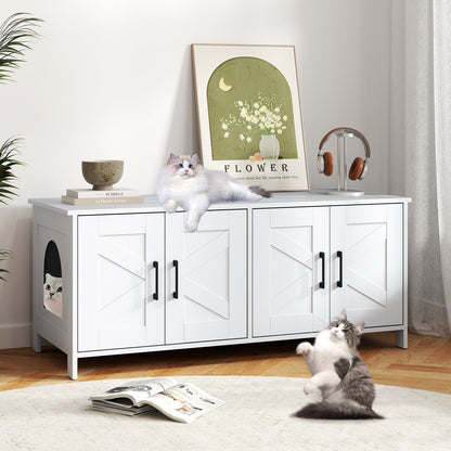 Cat Litter Box Enclosure For 2 Cats, White Cat Houses at Gallery Canada