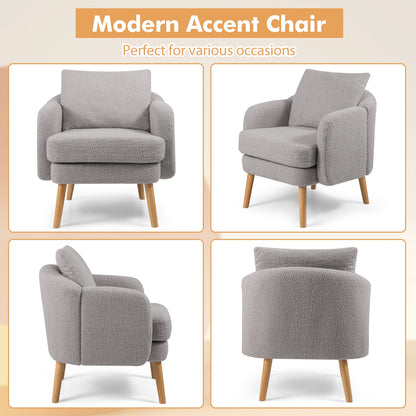 Sherpa Accent Chair, Modern Living Room Chair, Gray Accent Chairs at Gallery Canada