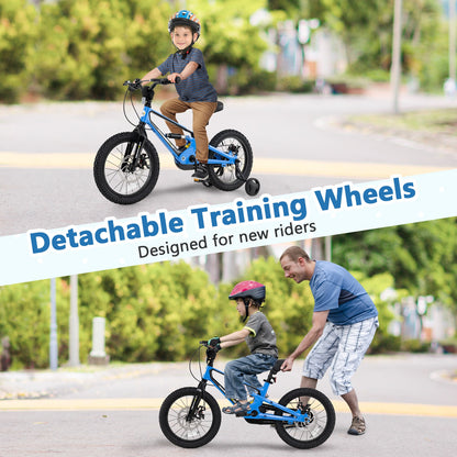 16 Inch Kids Bike, Adjustable, Shock Absorber, Bell, Blue Kids Bike at Gallery Canada