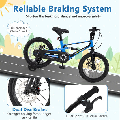 16 Inch Kids Bike, Adjustable, Shock Absorber, Bell, Blue Kids Bike at Gallery Canada