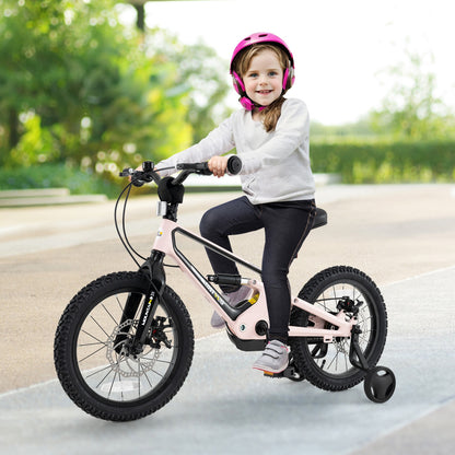 16 Inch Kids Bike with Training Wheels, Ages 4 to 7, Pink Kids Bike at Gallery Canada