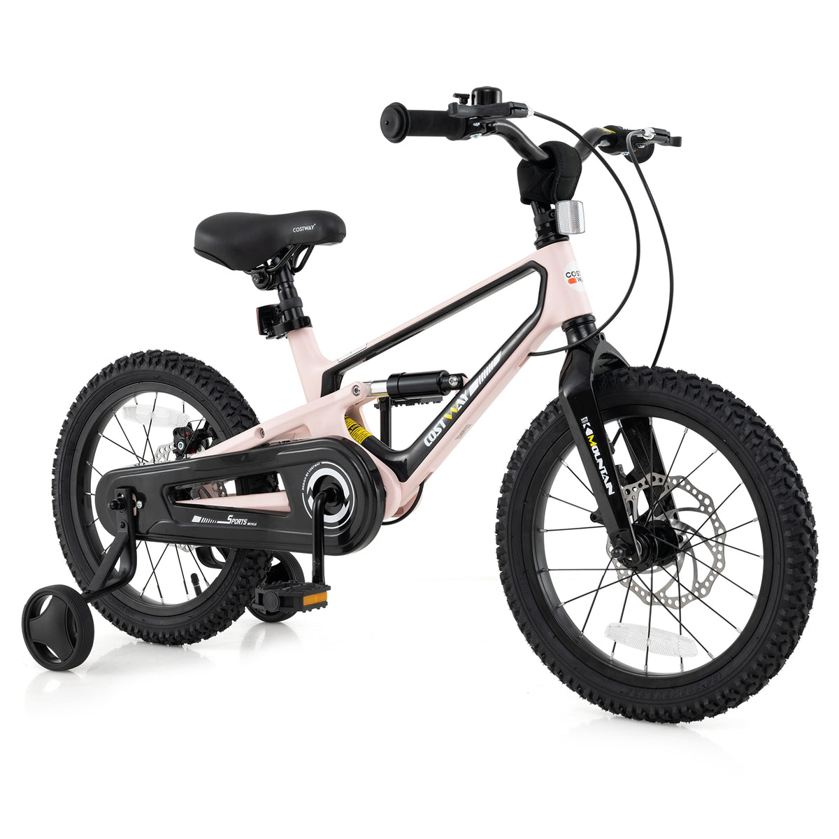 16 Inch Kids Bike with Training Wheels, Ages 4 to 7, Pink Kids Bike at Gallery Canada