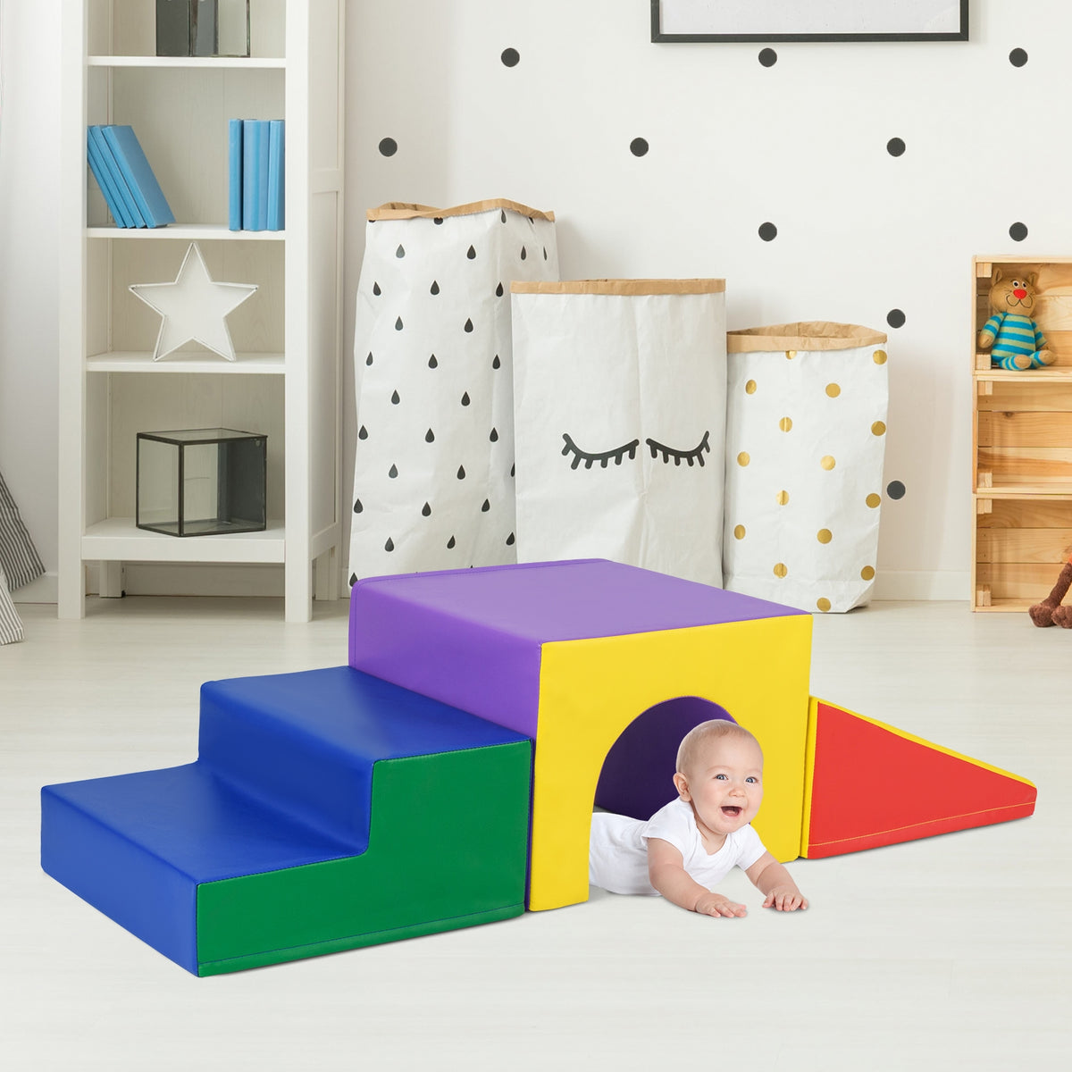 Infant Foam Block Play Set, Orange Climbers & Slides at Gallery Canada