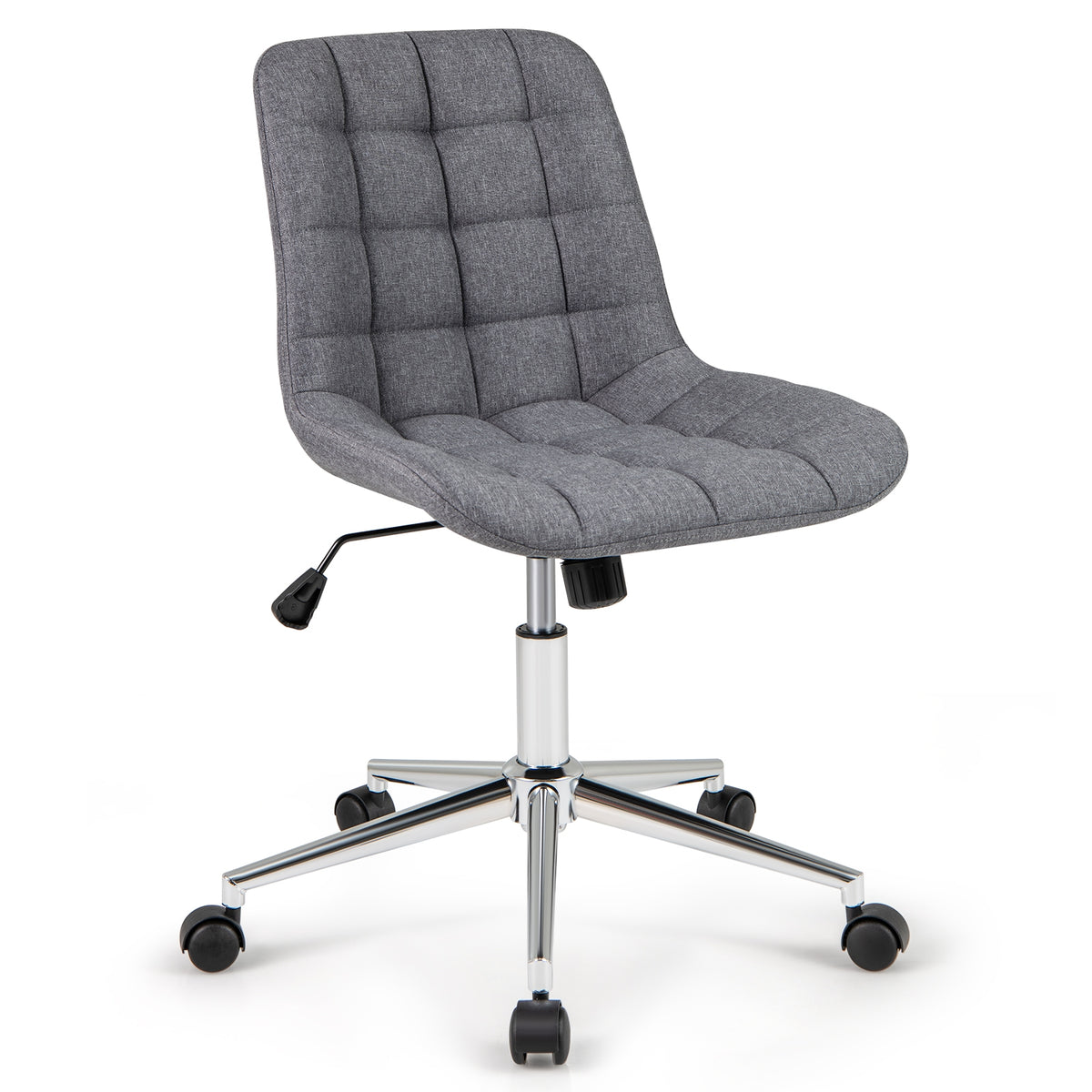 Armless Office Chair, Adjustable Height, Wheels, Grey Armless Chairs at Gallery Canada