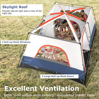 8-10 Person Camping Tent, Double Rooms, 2 Doors, Navy Tents at Gallery Canada
