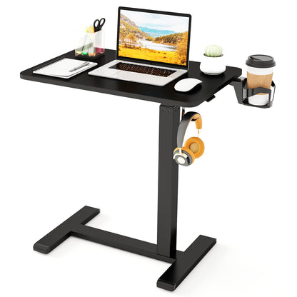 Adjustable Height Mobile Standing Desk, Overbed Table, Black End & Side Tables at Gallery Canada