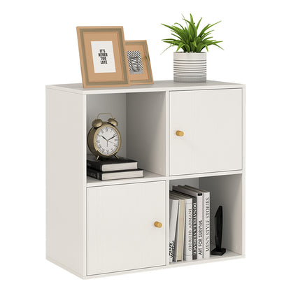 4-Cube Bookcase, 3-Tier Bookshelf, White Bookcases White at Gallery Canada
