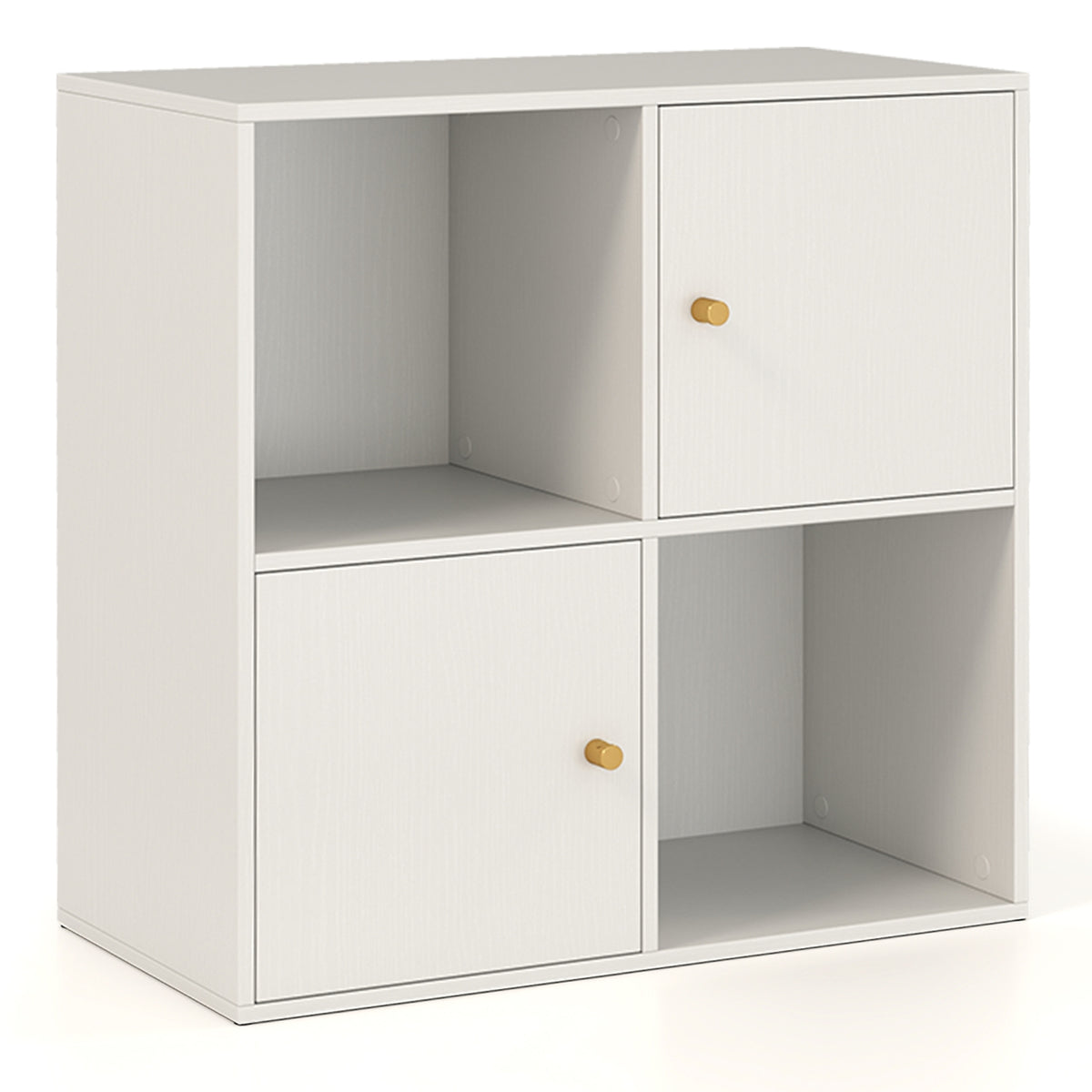 4-Cube Bookcase, 3-Tier Bookshelf, White Bookcases at Gallery Canada
