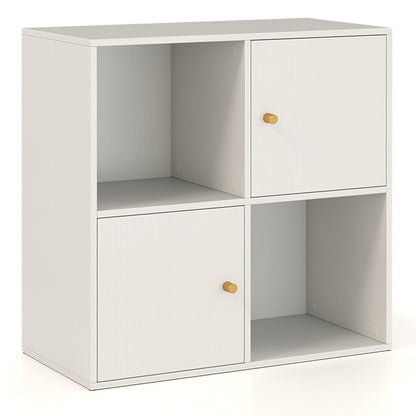 4-Cube Bookcase, 3-Tier Bookshelf, White Bookcases at Gallery Canada