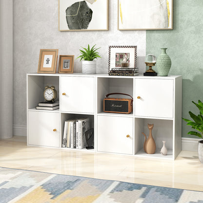 4-Cube Bookcase, 3-Tier Bookshelf, White Bookcases at Gallery Canada