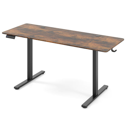 Electric Standing Desk, 3 Memory Heights, Brown Standing Desks Rustic Brown at Gallery Canada