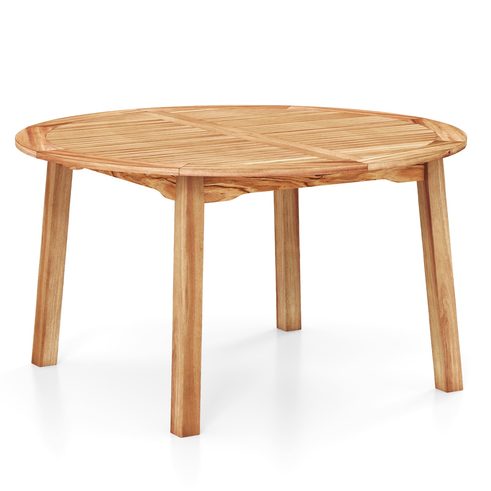 53 Inch Acacia Wood Dining Table, Seats 4-6, Natural Patio Dining Tables at Gallery Canada