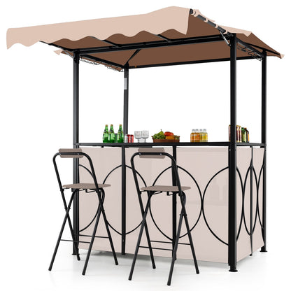 Grill Gazebo With Awning, 3-Piece BBQ Canopy, Double-Tier Soft Top, Coffee Canopies at Gallery Canada