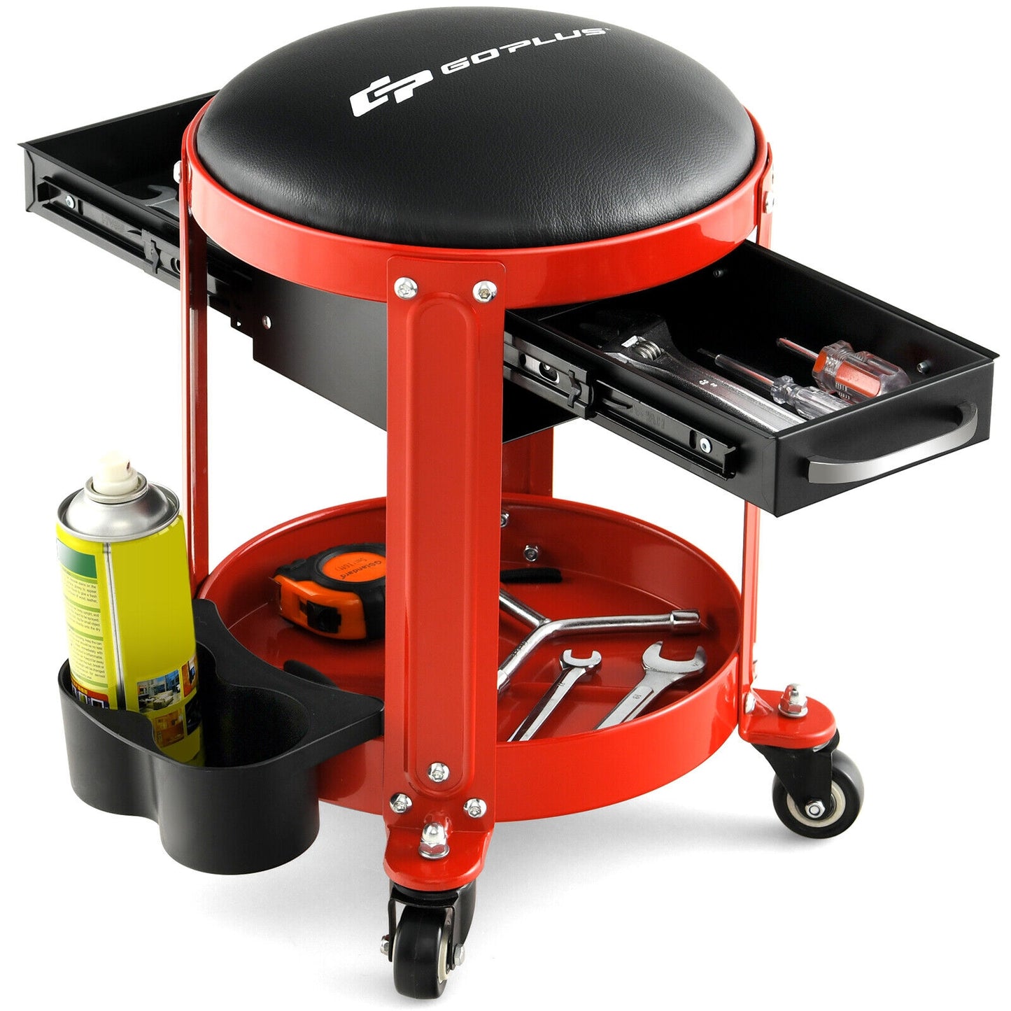 Rolling Mechanic Stool, Removable Padded Seat, Drawers Garages at Gallery Canada