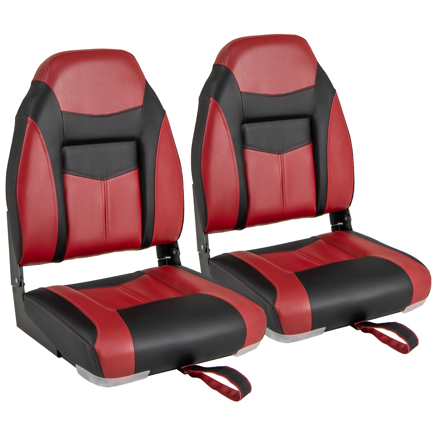 High Back Folding Boat Seat Set, 2 Pieces, Red Water Sports at Gallery Canada