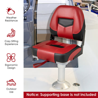 Set Of 2 Folding Low Back Fishing Boat Seats, Red Swimming at Gallery Canada