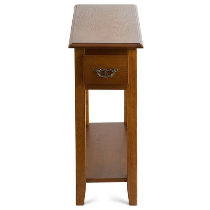 Narrow End Table Nightstand, Wooden Legs, Yellow Nightstands at Gallery Canada