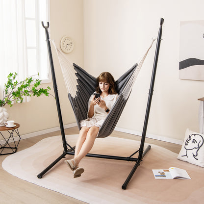 Hammock Chair With Stand, Adjustable Height, Gray Hammocks at Gallery Canada