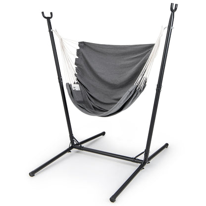 Hammock Chair With Stand, Adjustable Height, Gray Hammocks at Gallery Canada