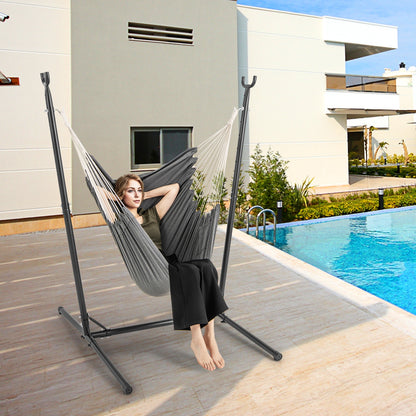 Hammock Chair With Stand, Adjustable Height, Gray Hammocks at Gallery Canada