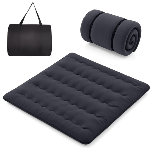 Futon Mattress With Washable Cover, Foldable Mat, King Size, Black Mattresses Black at Gallery Canada