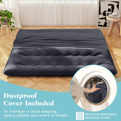 Futon Mattress With Washable Cover, Foldable Mat, King Size, Black Mattresses at Gallery Canada
