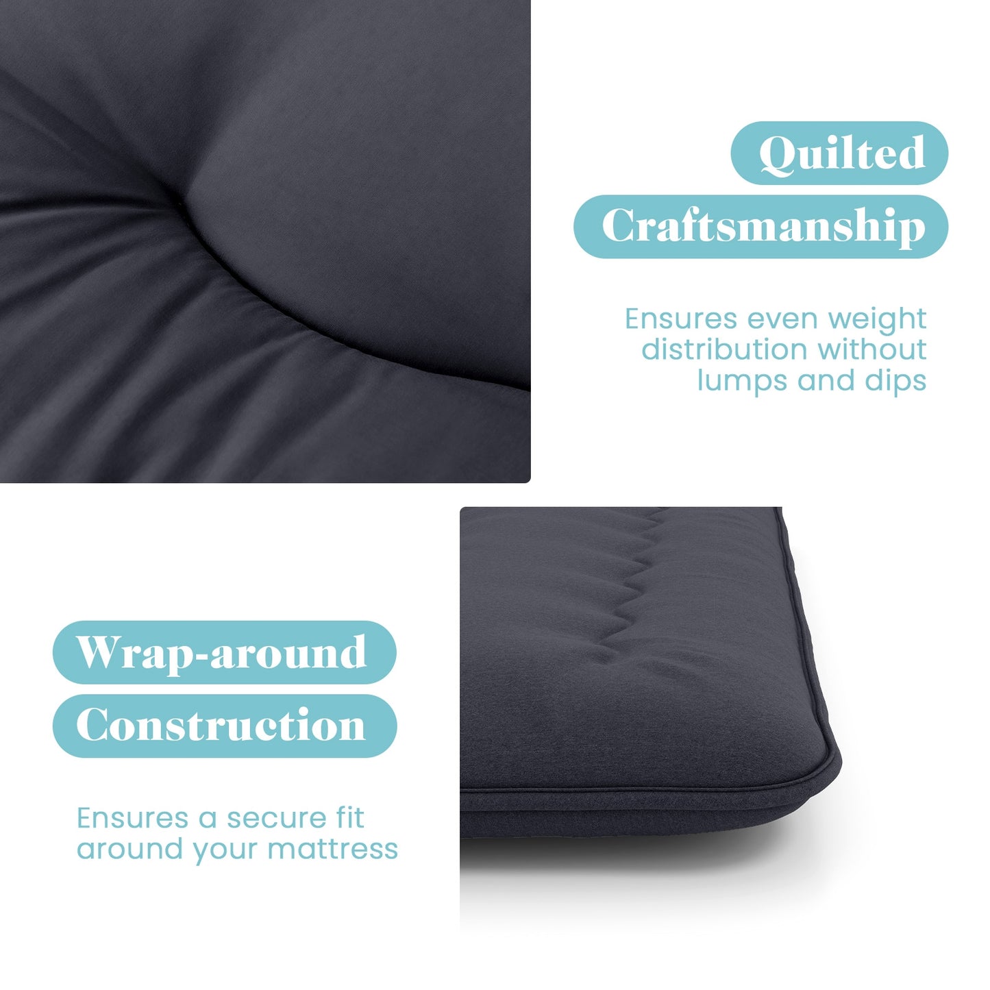Futon Mattress With Washable Cover, Foldable Mat, King Size, Black Mattresses at Gallery Canada