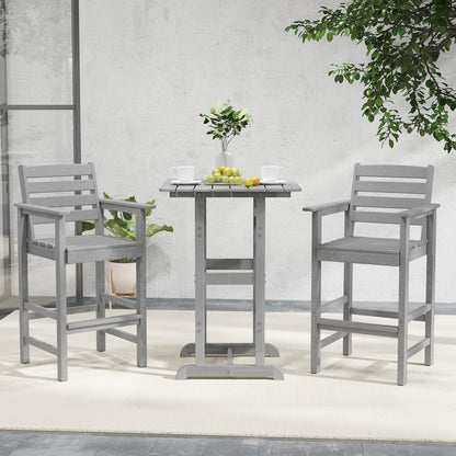 HDPE Adirondack Patio Bar Chairs Set of 2, Gray Adirondack Chairs at Gallery Canada