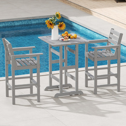 HDPE Adirondack Patio Bar Chairs Set of 2, Gray Adirondack Chairs at Gallery Canada