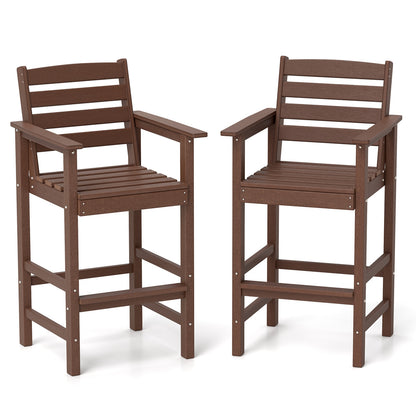 HDPE Adirondack Bar Chairs Set of 2, Brown Adirondack Chairs at Gallery Canada