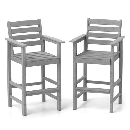 HDPE Adirondack Patio Bar Chairs Set of 2, Gray Adirondack Chairs at Gallery Canada