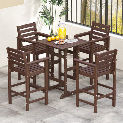 HDPE Adirondack Bar Chairs Set of 2, Brown Adirondack Chairs at Gallery Canada