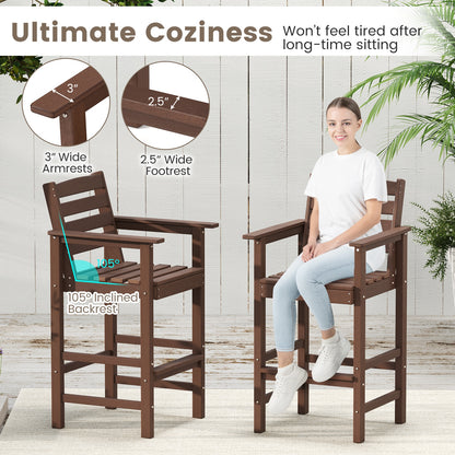 HDPE Adirondack Bar Chairs Set of 2, Brown Adirondack Chairs at Gallery Canada