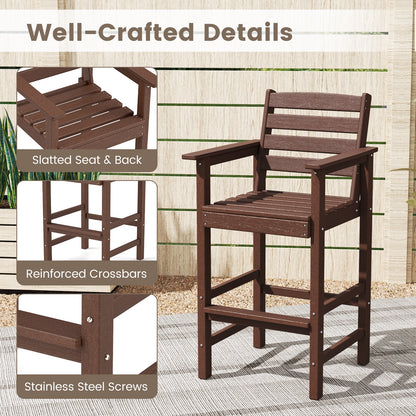 HDPE Adirondack Bar Chairs Set of 2, Brown Adirondack Chairs at Gallery Canada